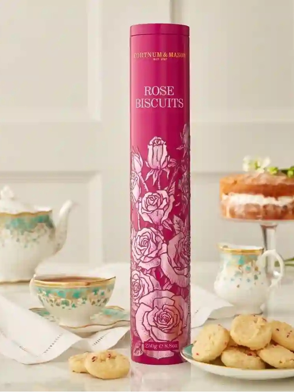 Fortnum & Mason Rose Biscuits Tin NEW Storage Canister No cookies！ GWP